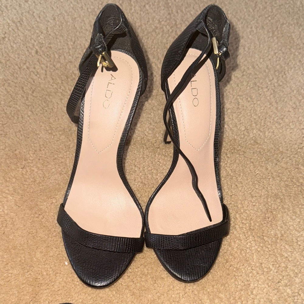 Aldo Black Strappy Women's Heels